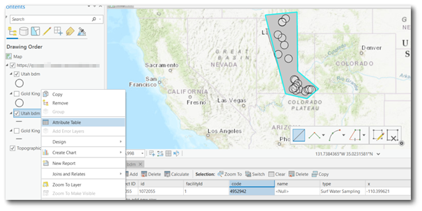 Arc_Create_Features_Attribute_table_Map