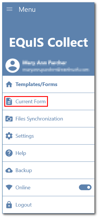 Select Current Form directly from Main Meu