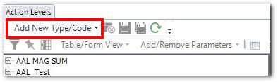 Pro-Action_Levels_Add_New_Type_Code